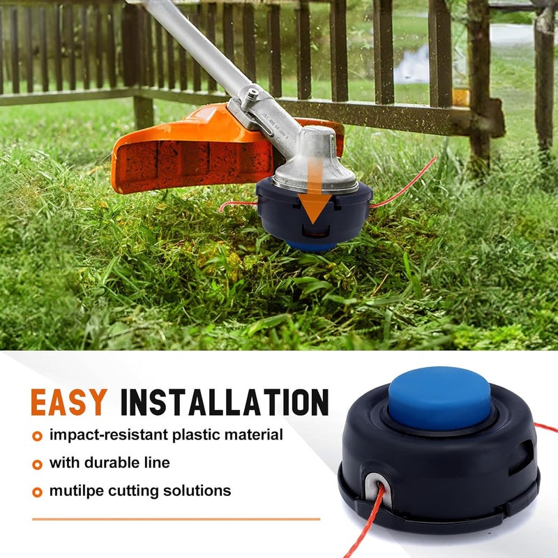Savior T35 Trimmer Head Fit Husquvarna Weed Eater 123L 128LD 223L 225L 224L 232L 322L 323L 326L 525L Replaces 578446301 String Trimmer Parts Prewound 0.95inch Line 10 * 1.25LH - Image 5